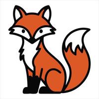 Elegant red Fox illustration vector