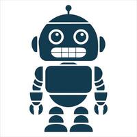 Modern robot icon trendy flat design on white background vector