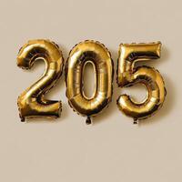 Golden balloon numbers decoration for a special event or celebration photo