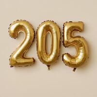 Golden balloon numbers decoration for a special event or celebration photo