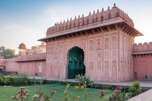 Jaipur city palace umaid mahal gate showing mughal and rajput architecture photo