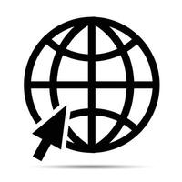 icon of website with push button vector