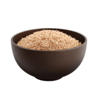 Bowl of Brown Rice on Transparent Background png