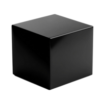 Black Cube on Transparent Background png