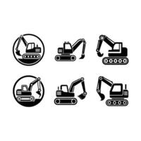 Excavator Icon Graphic Design for Construction and Heavy Machinery Projects vector