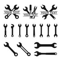 Wrench icon set. repair icon. tools icon, Spanner symbol, Hammar Mechanic spanner sign set. sign for designs. vector