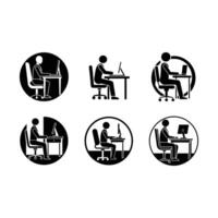 Ergonomic Work Graphics - Perfect Designs for Workspaces and Productivity vector