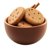 Bowl of Cookies Isolated on Transparent Background png