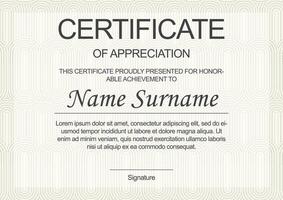 Modern elegant certificate template with geometric shape. Abstract diploma with abstract elements vector