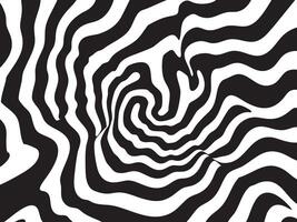 Dynamic Zebra Style pattern Optical Art in Black and White vector