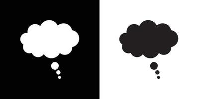 Thought bubble icon . Think bubble icon . Dream cloud icon on a white background vector