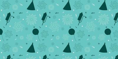 New Year Pattern with Dark Blue and White Color on Landscape Soft Blue Background vector
