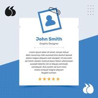 Feedback, Review, Testimonial and Quotation presentation minimalist modern professional social media post template vector