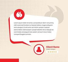 Simple professional customer feedback and review social media post template design vector