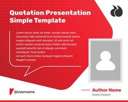 Professional testimonial and quotation presentation modern social media template vector