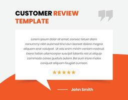 Simple professional feedback and review or testimonial template design for social media post vector