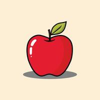 Fresh and Juicy Red Apple vector
