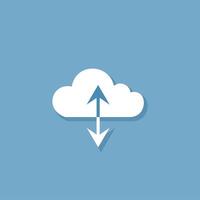Cloud Upload and Download Icon vector