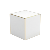 White Cube with Gold Trim png