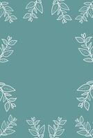 frame with leaves and branches on dark background. illustration vector
