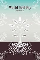 world soil day flat poster design vector