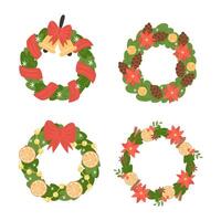 Collection of Festive Christmas Trees vector