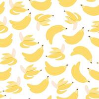 Seamless Pattern with Bananas on White Background vector