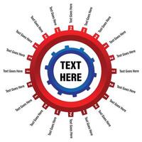 Cogwheels - Infographic Design - Gear Icons surrounded with text vector