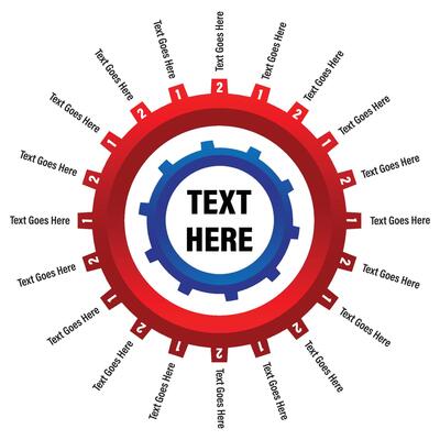 Cogwheels - Infographic Design - Gear Icons surrounded with text