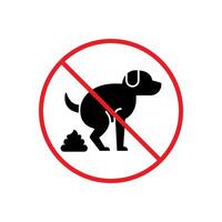 no dog poop icon silhouette vector