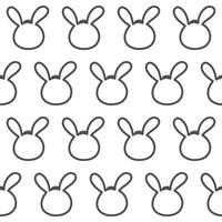 Graphic rabbit seamless pattern background monochrome textile fabric swatch template wrapping paper print vector