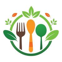 A Logo Representing Eco Friendly and Healthy Food Choices. vector