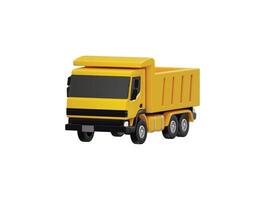 3d Dump truck with empty container for cargo delivery and logistics Freight vehicle or tipper for shipping icon illustration vector