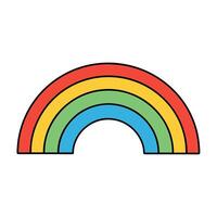 Realistic Colorful Rainbow Concept vector