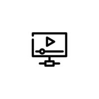 Media incomplete line art icon template vector