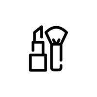 Makeup incomplete line art icon template vector