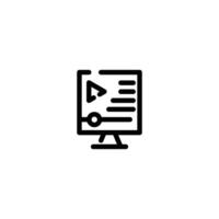 Player incomplete line art icon template vector