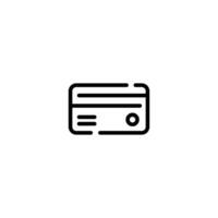 Credit Card incomplete line art icon template vector
