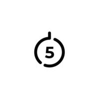 Timer incomplete line art icon template vector