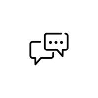 Talking incomplete line art icon template vector