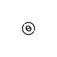 Coffee Beans incomplete line art icon template vector