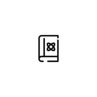 Science incomplete line art icon template vector