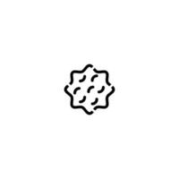 Cookie incomplete line art icon template vector