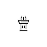 Lectern incomplete line art icon template vector
