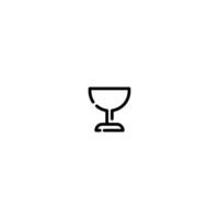 Cup incomplete line art icon template vector