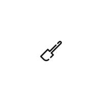 Paddle incomplete line art icon template vector