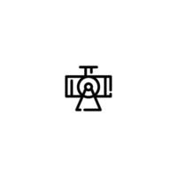 Projector incomplete line art icon template vector
