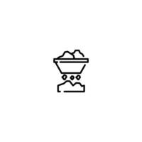 Panning incomplete line art icon template vector