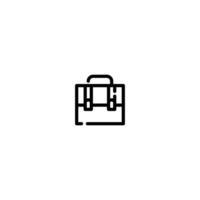Briefcase incomplete line art icon template vector