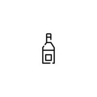 Champagne incomplete line art icon template vector